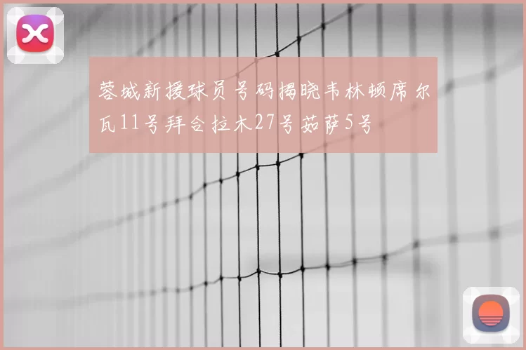 蓉城新援球员号码揭晓韦林顿席尔瓦11号拜合拉木27号茹萨5号